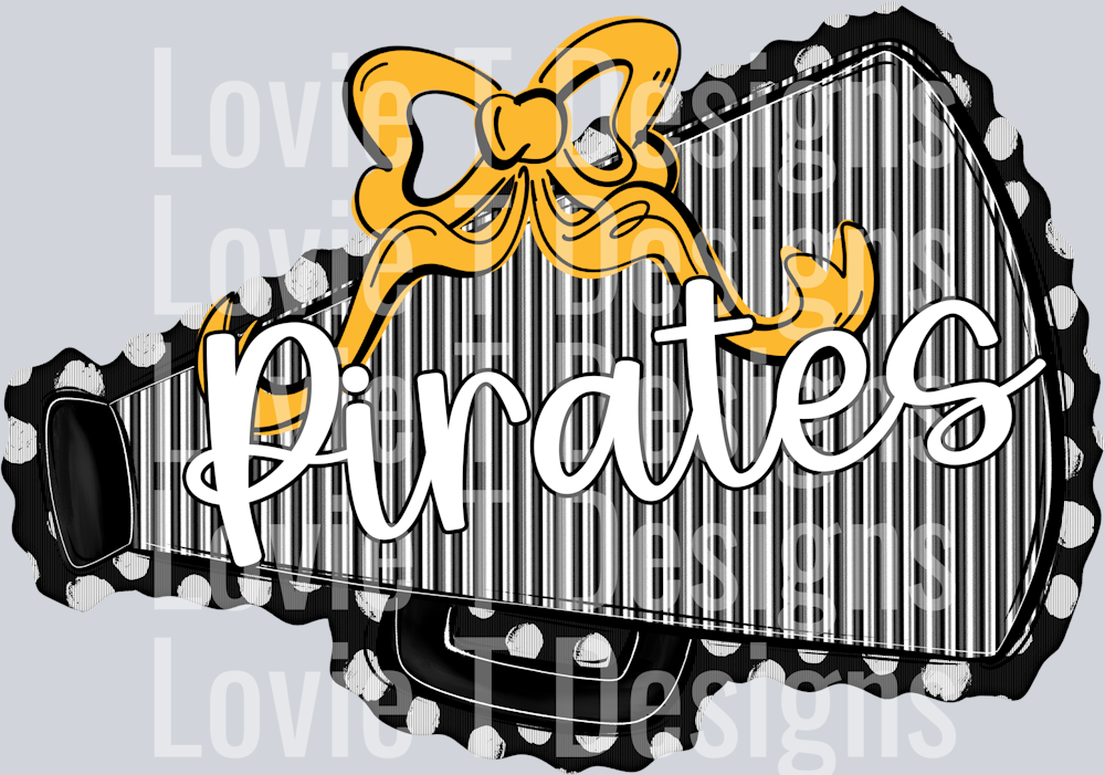 BLACK MEGAPHONES AND YELLOW BOWS PIRATES