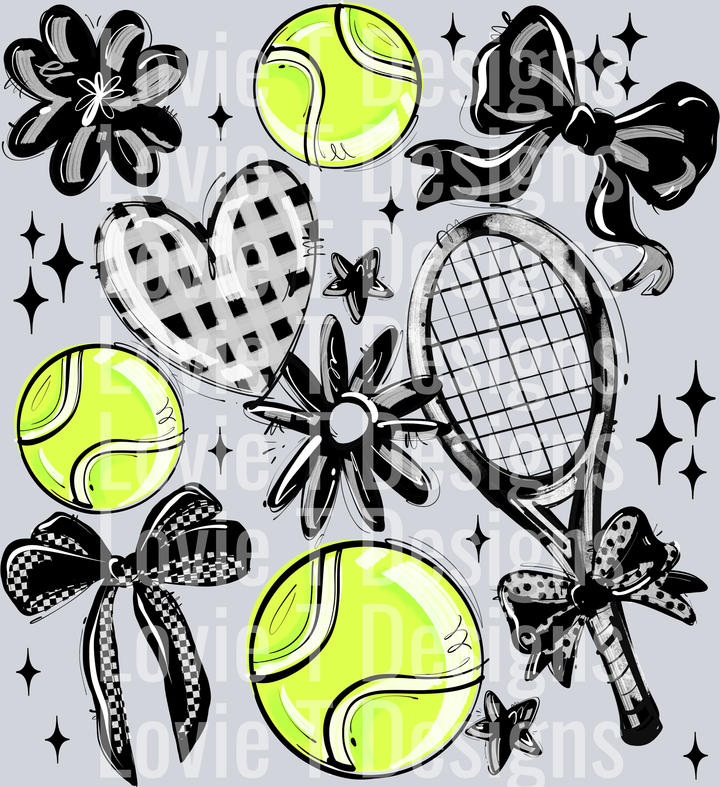 BLACK PLAY BALL TENNIS COLLAGE