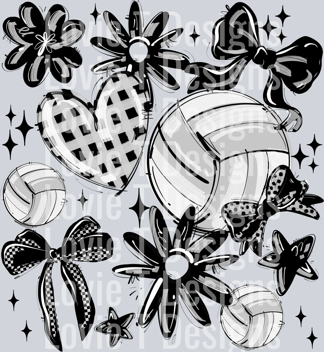 BLACK PLAY BALL VOLLEYBALL COLLAGE