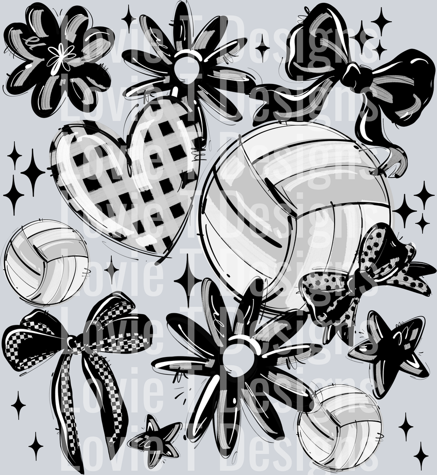 BLACK PLAY BALL VOLLEYBALL COLLAGE