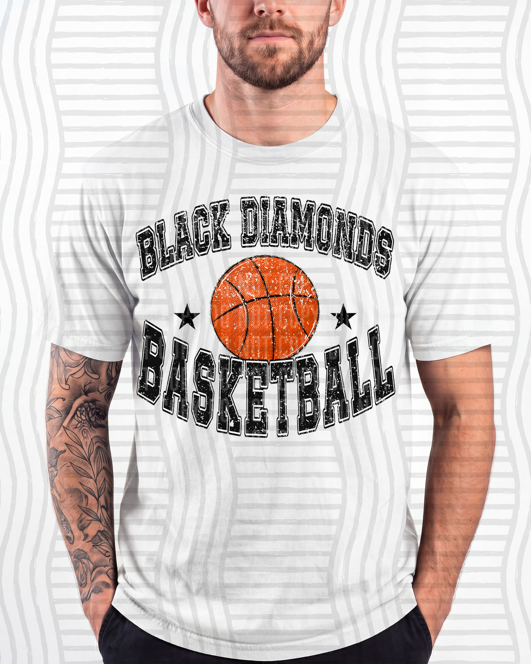 Black Diamonds Basketball Varsity Mascots DTF transfer