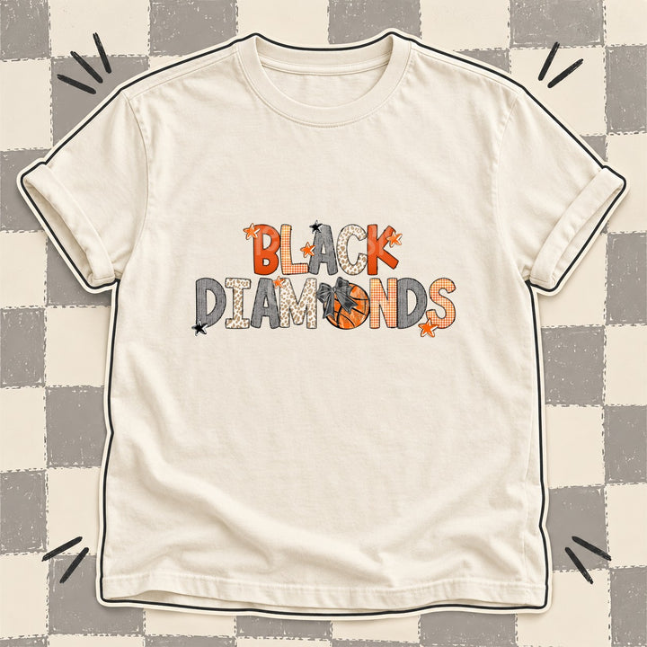 Black Diamonds Mixed Doodle Basketball Mascots – Hoops Houndstooth DTF transfer mockup