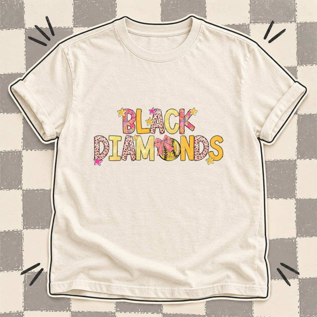 Black Diamonds Mixed Doodle Softball Mascots – Softball Brights DTF transfer mockup