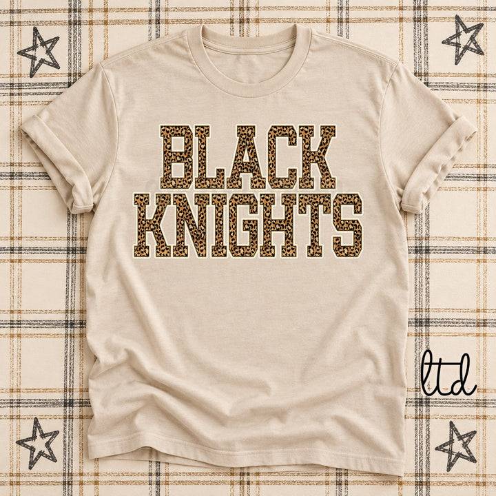 Black Knights Dark Leopard Mascots DTF transfer mockup