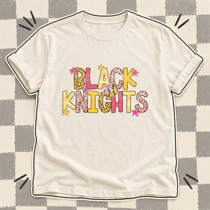 Black Knights Mixed Doodle Softball Mascots – Sunshine Leopard DTF transfer mockup