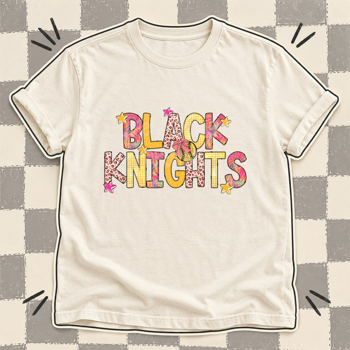 Black Knights Mixed Doodle Softball Mascots – Softball Brights DTF transfer mockup