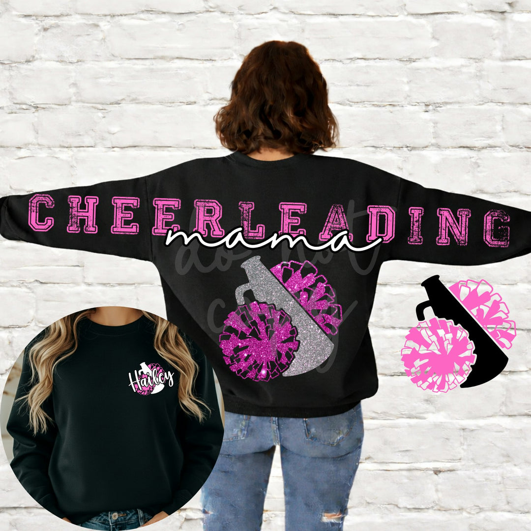 Cheerleading Mama Long customizable DTF transfer