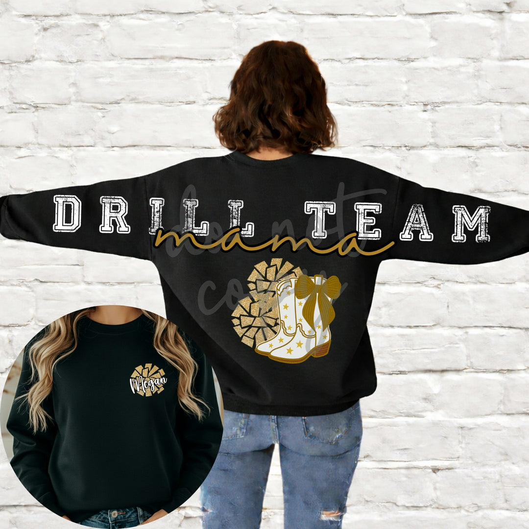Drill Team Mama Long Big Back customizable DTF transfer