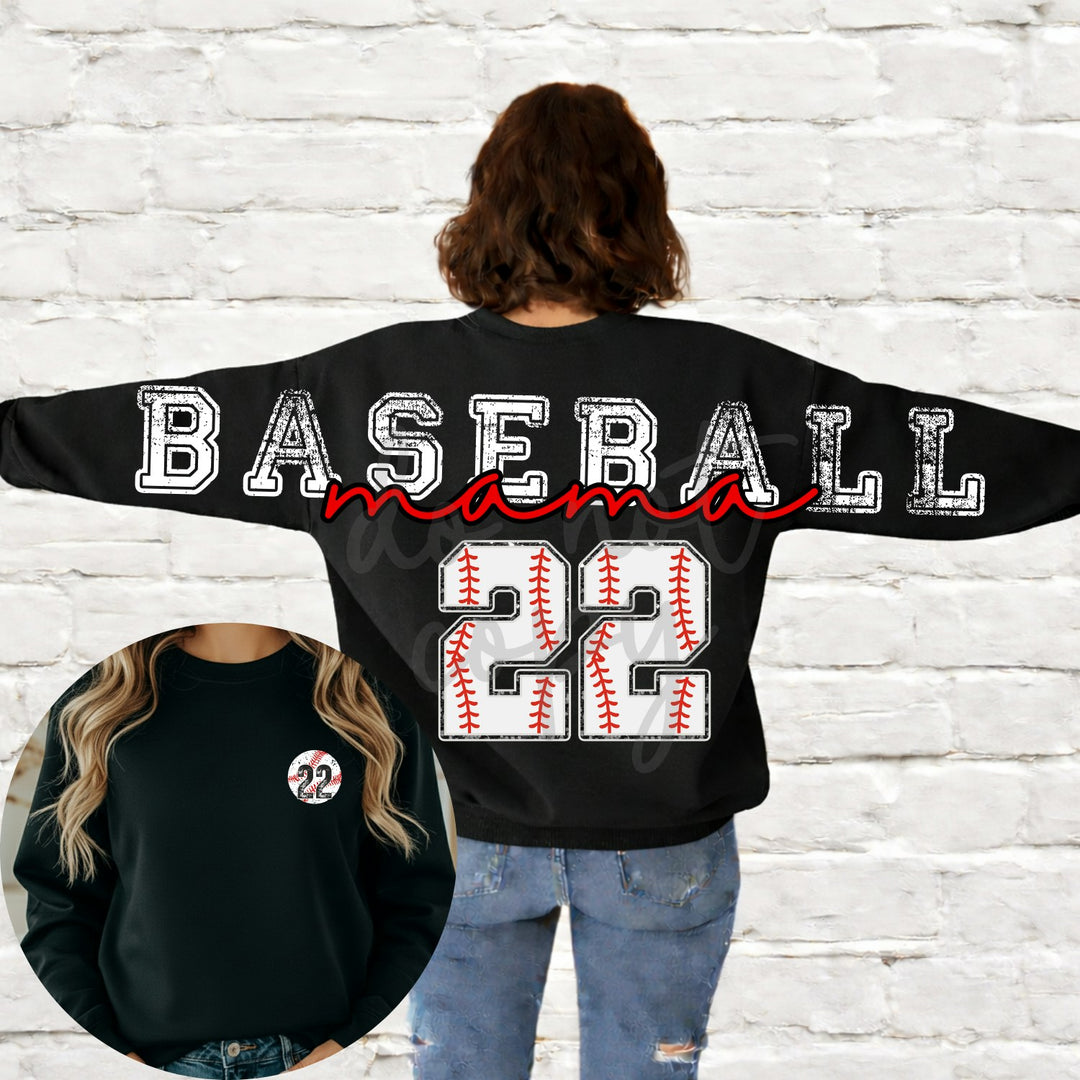 Baseball Mama Long customizable DTF transfer