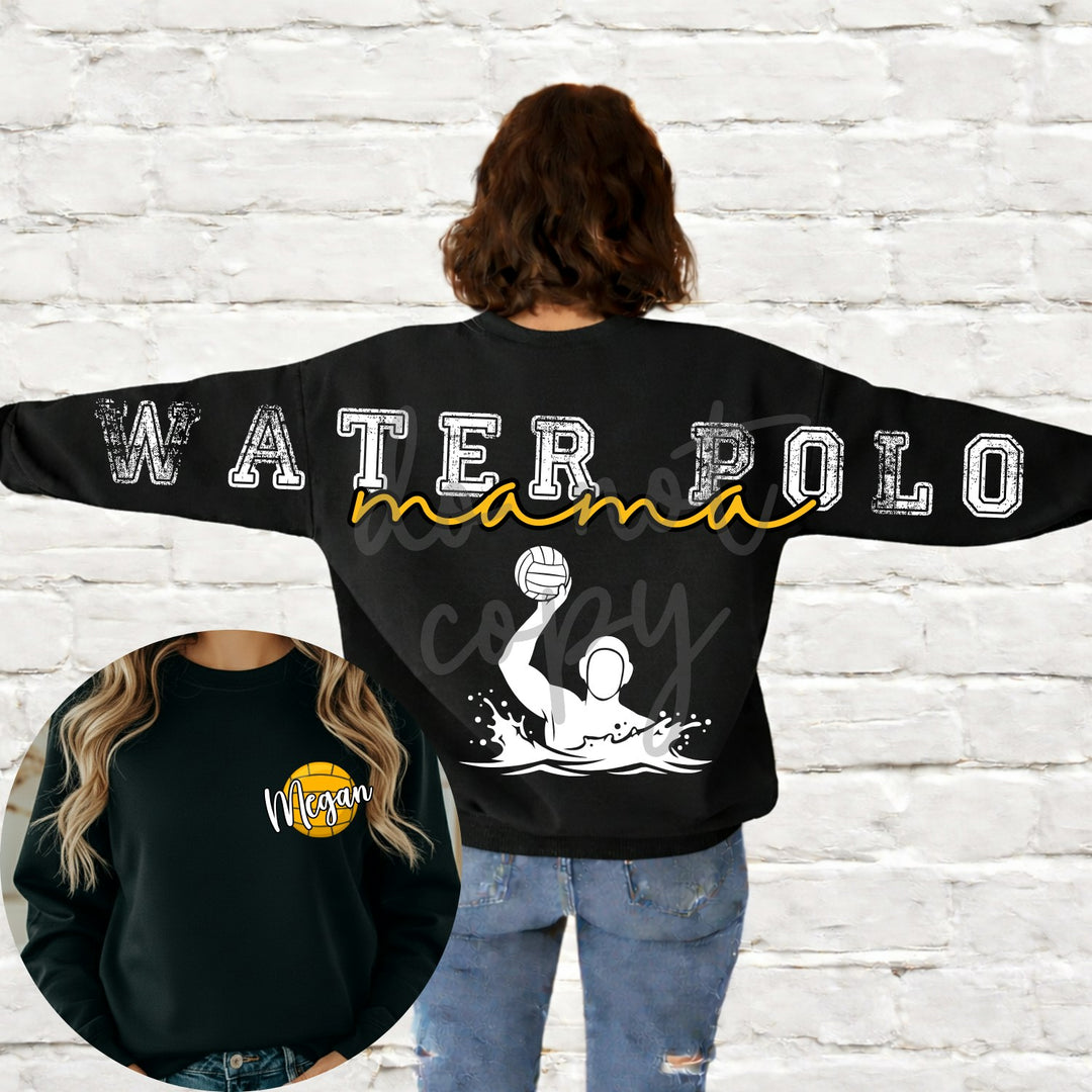 Water Polo Mama Long customizable DTF transfer