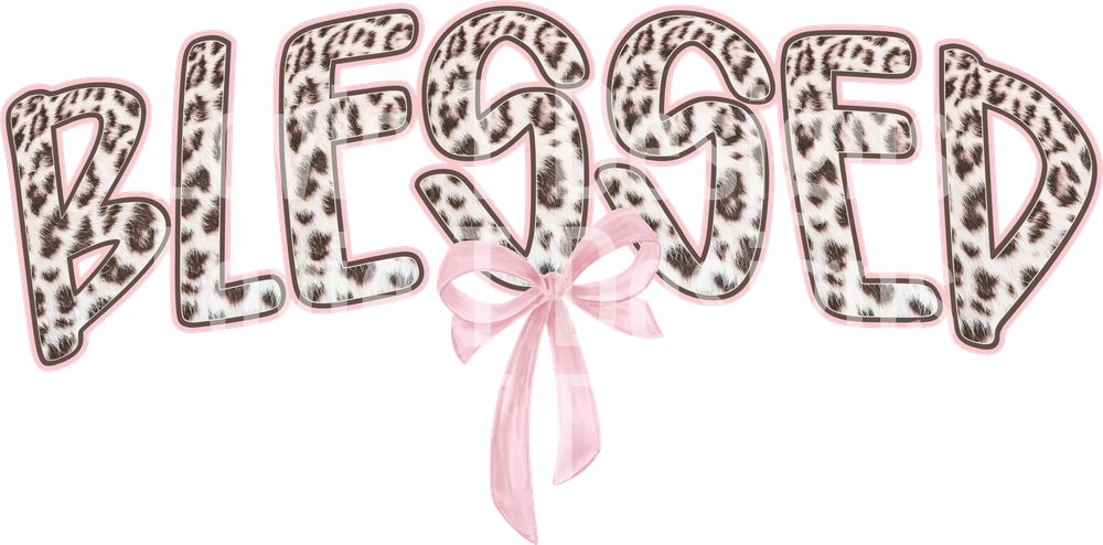 Blessed Leopard Amen Arch DTF transfer design