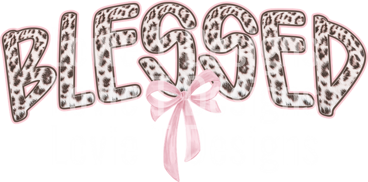 Blessed Leopard Amen Arch DTF transfer design
