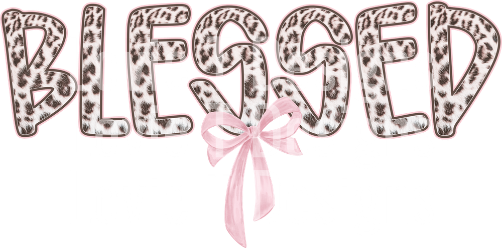 Blessed Leopard Amen DTF transfer design