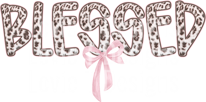 Blessed Leopard Amen DTF transfer design