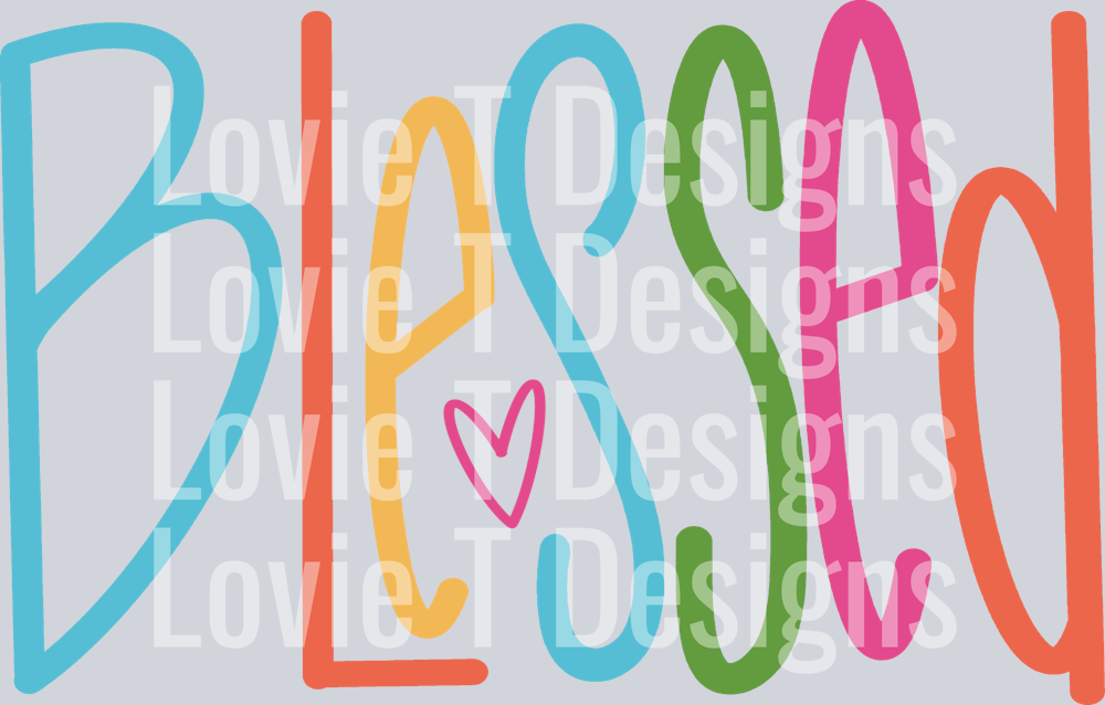 BLESSED LETTERING