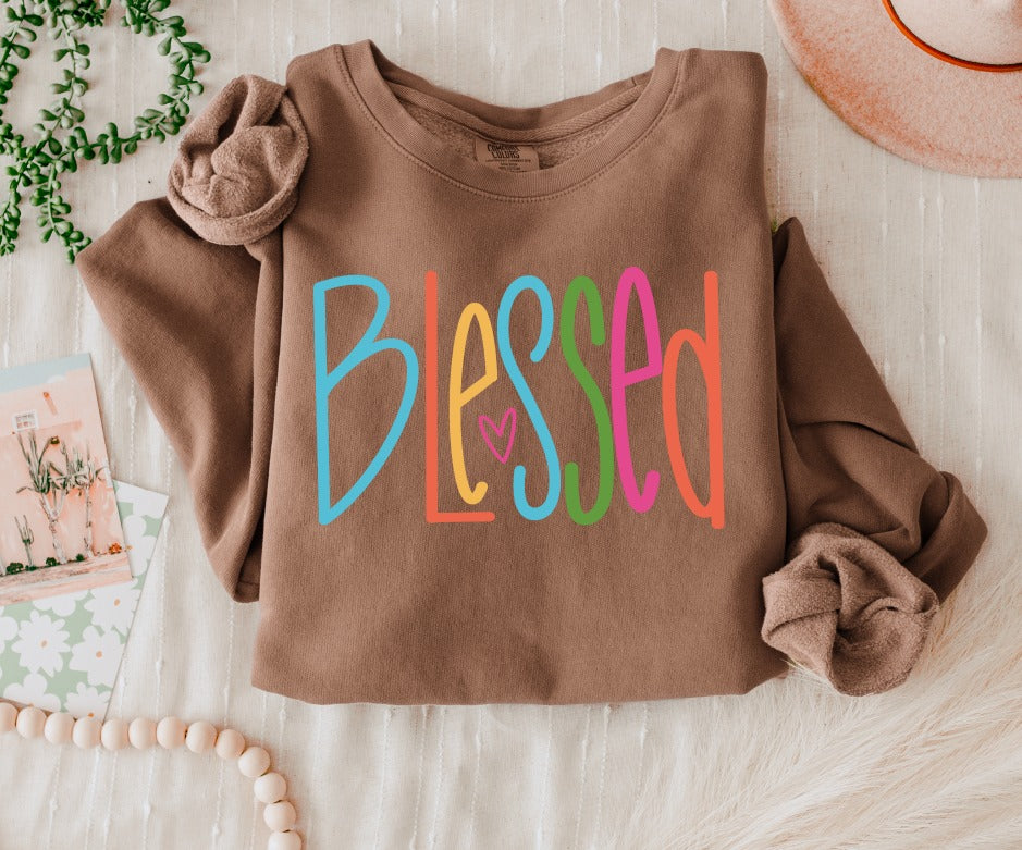 Blessed Lettering Faith DTF transfer design