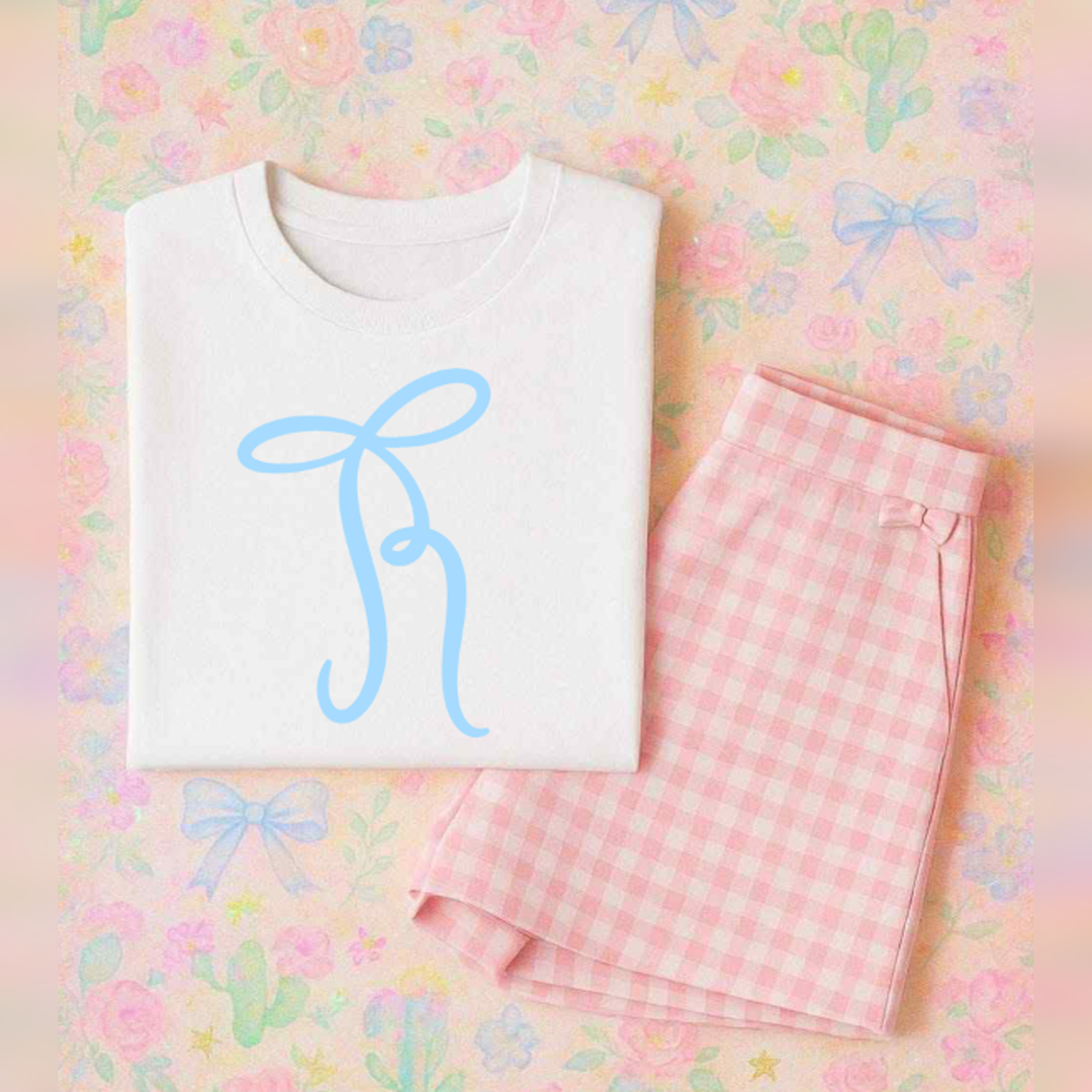 Blue Bow – DTF Transfer