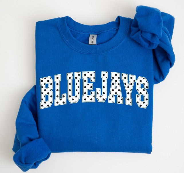 Bluejays Polka Dot DTF transfer design