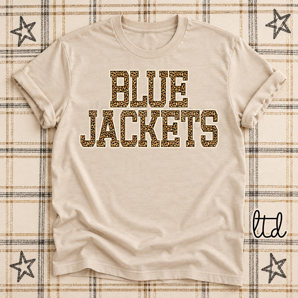 Dark Leopard Mascots Blue Jackets design