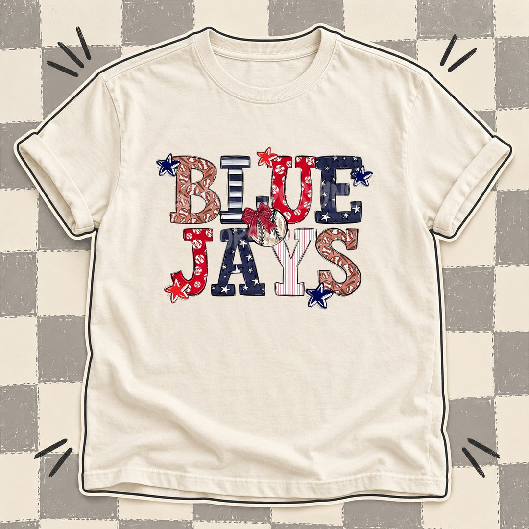 Blue Jays Mixed Doodle Baseball Mascots – Ballpark Classic DTF transfer mockup