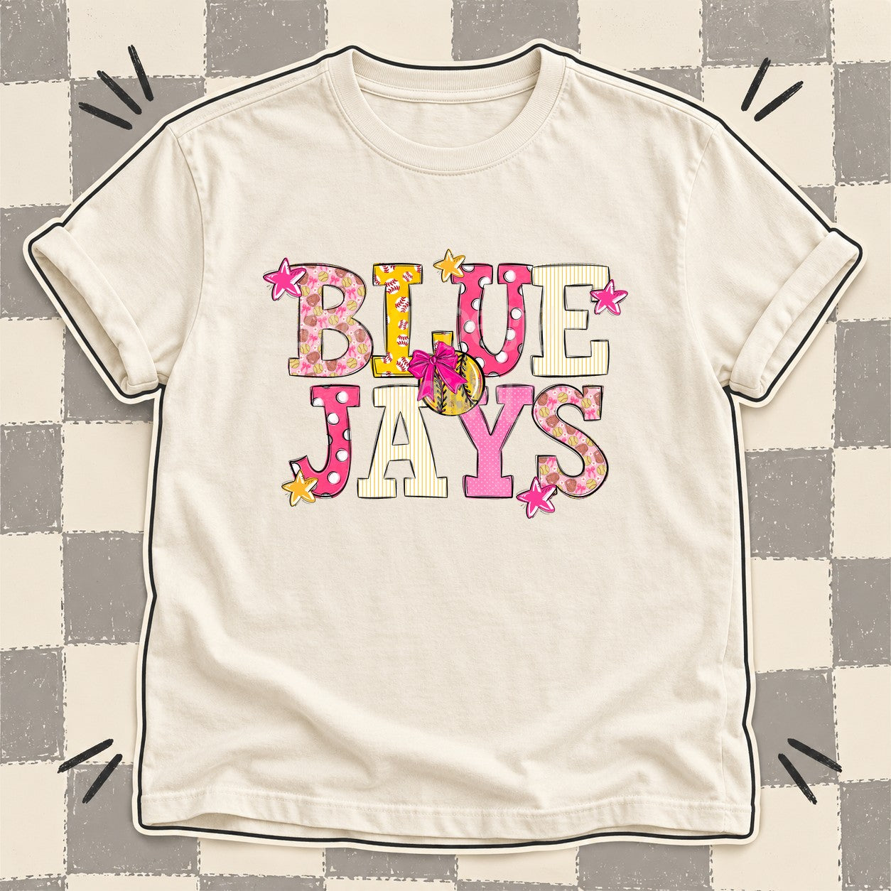 Mixed Doodle Softball Mascots – Sweet Softball Blue Jays design