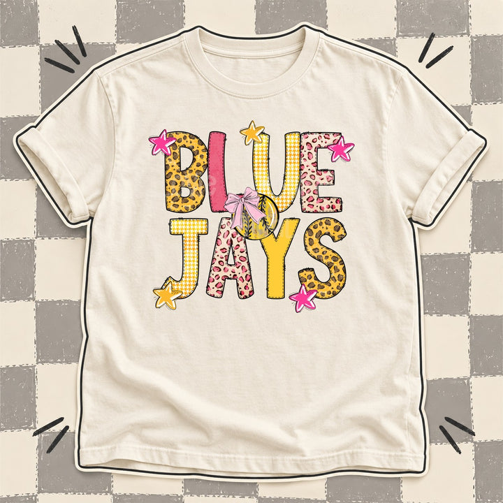 Blue Jays Mixed Doodle Softball Mascots – Sunshine Leopard DTF transfer mockup