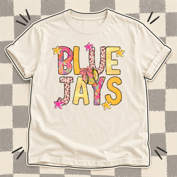 Blue Jays Mixed Doodle Softball Mascots – Softball Brights DTF transfer mockup