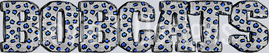 BOBCATS BLUE LEOPARD