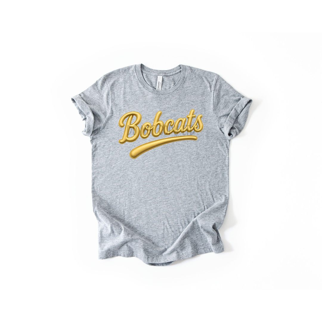 Bobcats Faux Puff Gold – DTF Transfer – product image