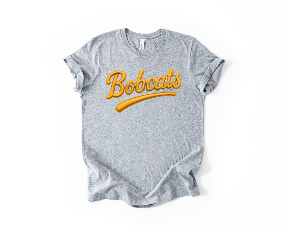 Bobcats Faux Puff Orange DTF transfer design – image 1