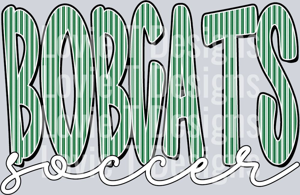 BOBCATS SOCCER SEERSUCKER GREEN PREPSTER