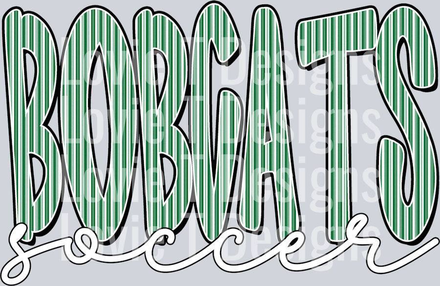 BOBCATS SOCCER SEERSUCKER GREEN PREPSTER
