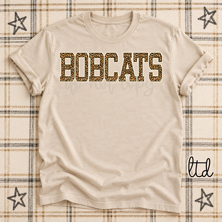 Bobcats Dark Leopard Mascots DTF transfer