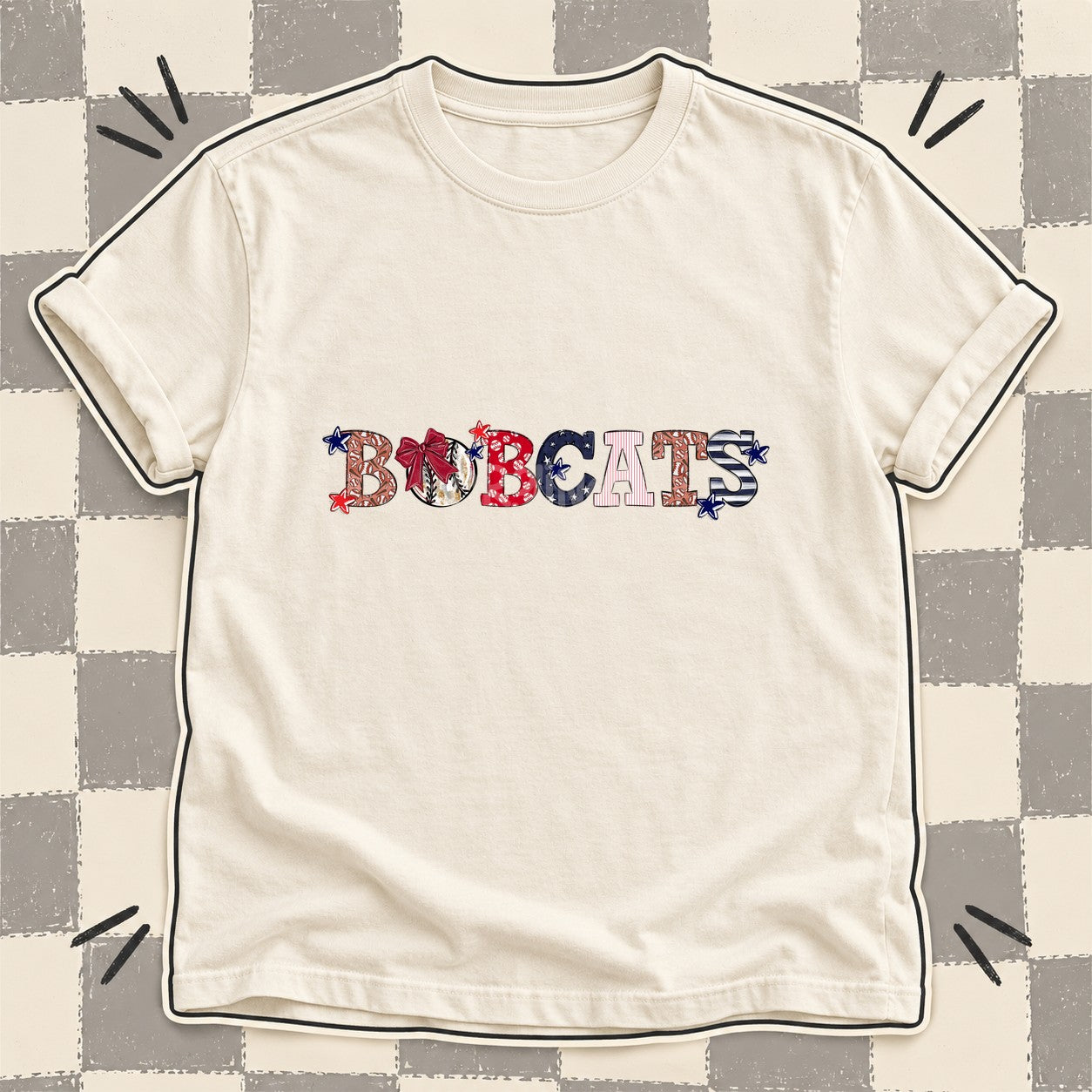 Mixed Doodle Baseball Mascots – Ballpark Classic Bobcats design