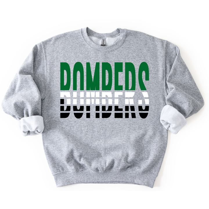 Bombers Split Varsity Kelly Green White and Black – DTF Transfer