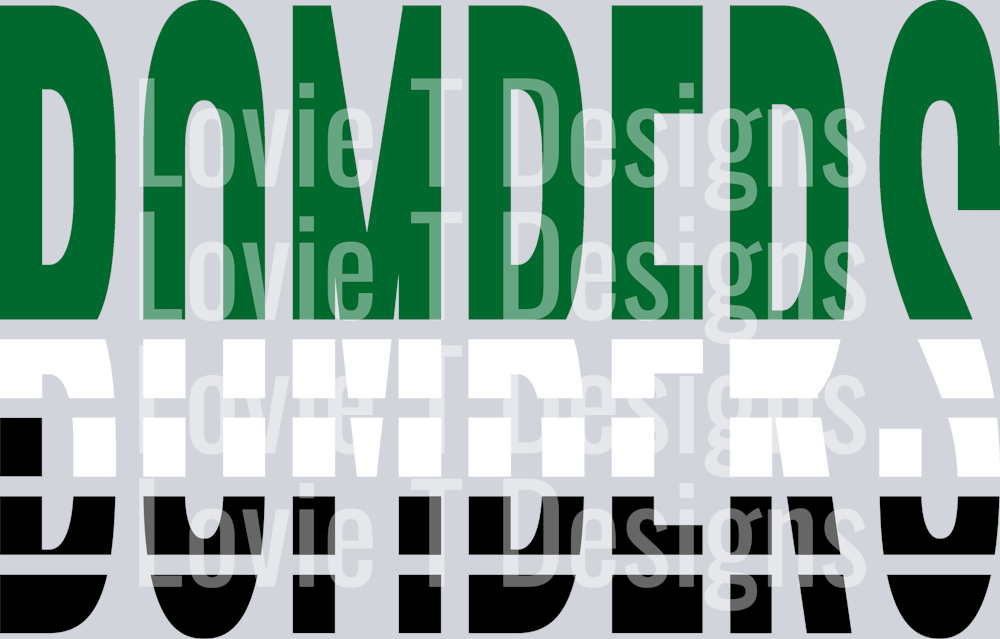 BOMBERS SPLIT VARSITY KELLY GREEN WHITE AND BLACK
