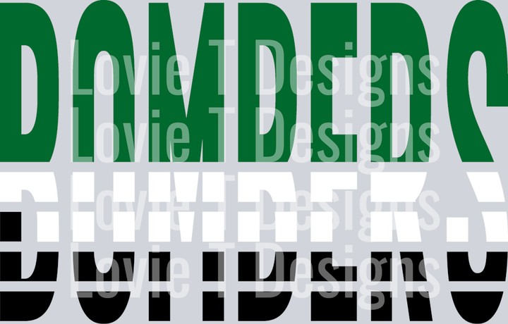 BOMBERS SPLIT VARSITY KELLY GREEN WHITE AND BLACK