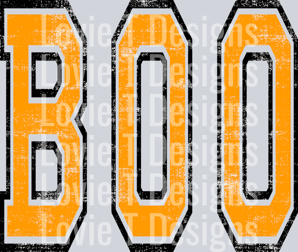 BOO OVERSIZED GRUNGE ORANGE AND BLACK