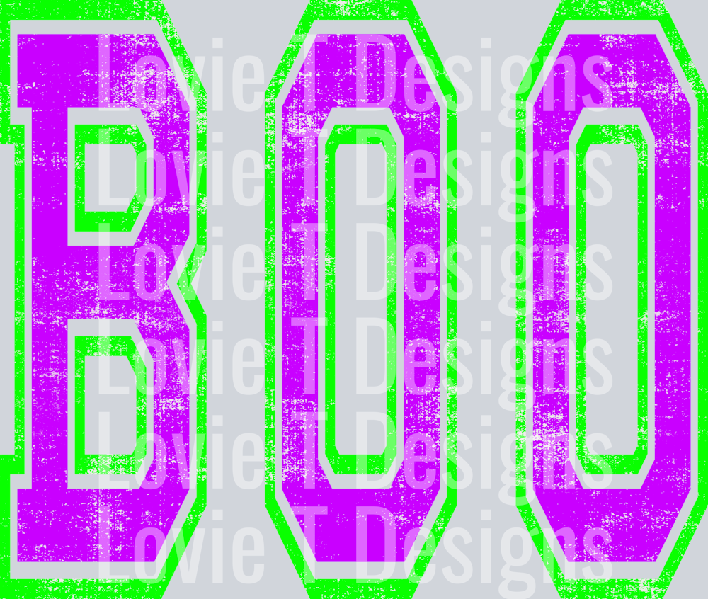 BOO OVERSIZED GRUNGE PURPLE AND BRIGHT GREEN