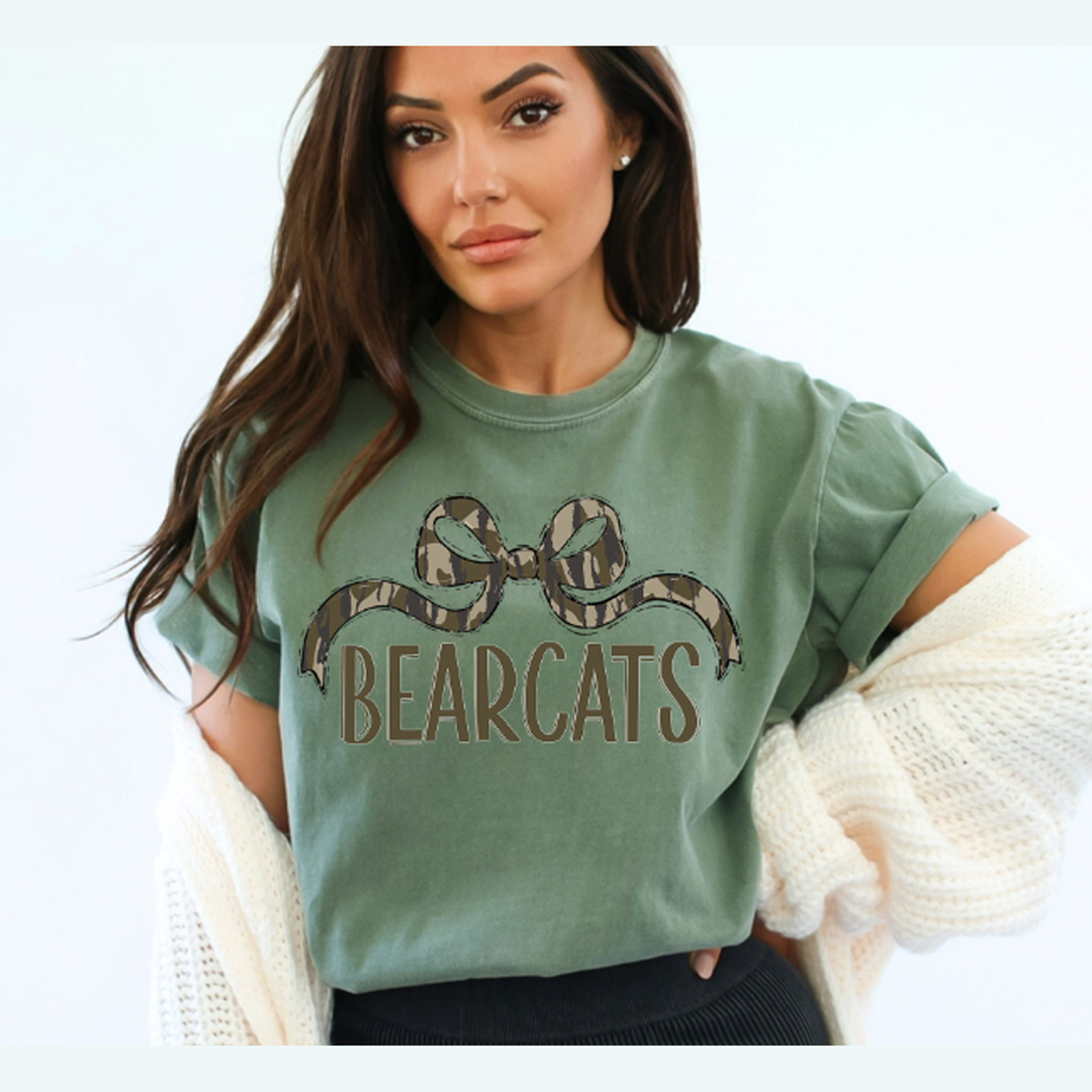 Bottomland Bearcats Wide Bow Green Font – DTF Transfer