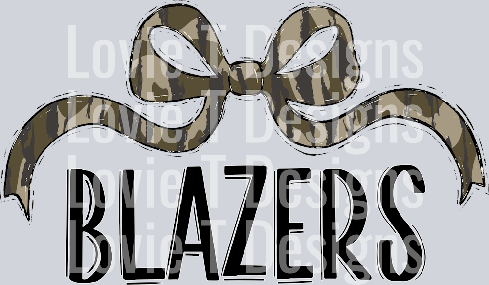BOTTOMLAND BLAZERS WIDE BOW BLACK FONT