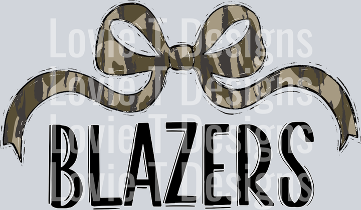 BOTTOMLAND BLAZERS WIDE BOW BLACK FONT