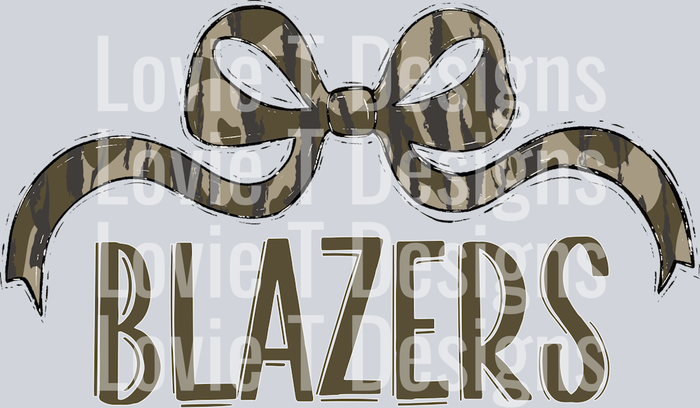 BOTTOMLAND BLAZERS WIDE BOW GREEN FONT