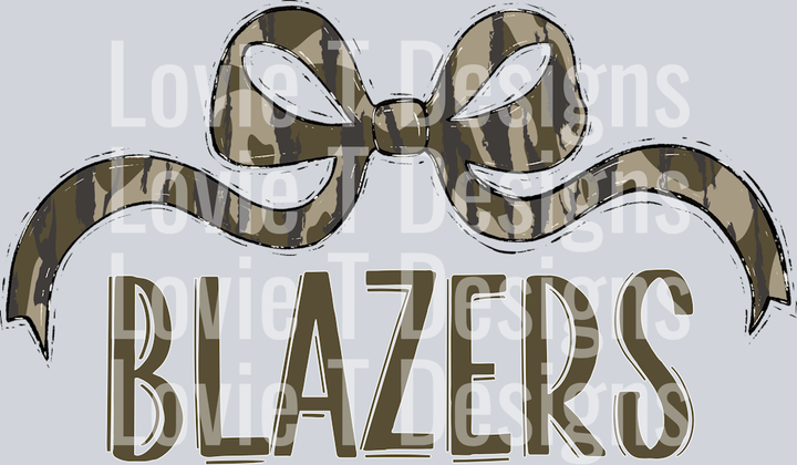 BOTTOMLAND BLAZERS WIDE BOW GREEN FONT