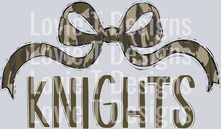 BOTTOMLAND KNIGHTS WIDE BOW GREEN FONT