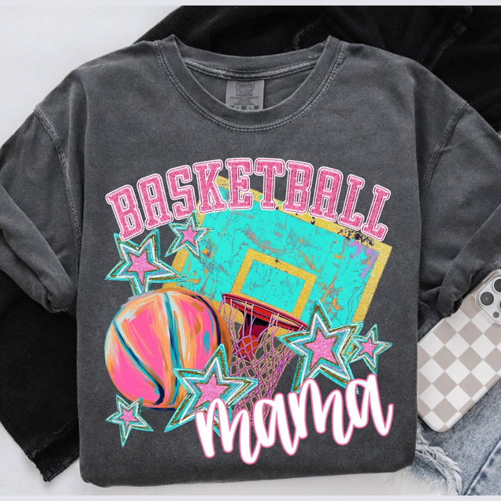 Bright Basketball Mama – DTF Transfer – product image