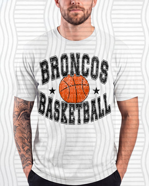 Basketball Varsity Mascots Broncos design