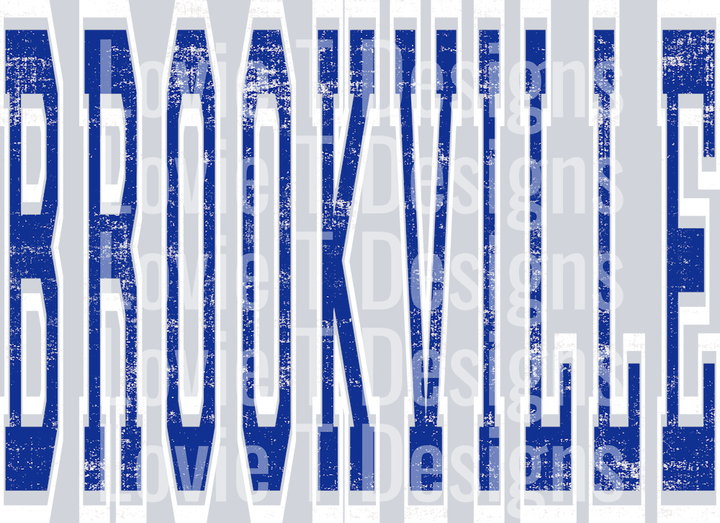 BROOKVILLE ROYAL BLUE AND WHITE VARSITY STYLE