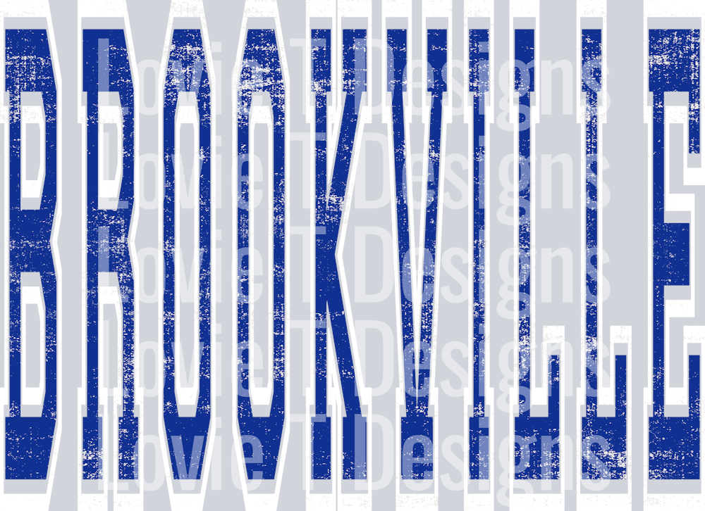 BROOKVILLE ROYAL BLUE AND WHITE VARSITY STYLE