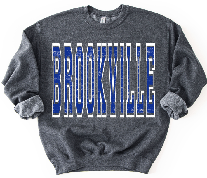 BROOKVILLE ROYAL BLUE AND WHITE VARSITY STYLE